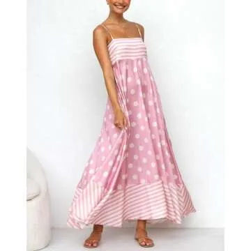 Stylish Women Floral Maxi Cami Dress for Summer Fun