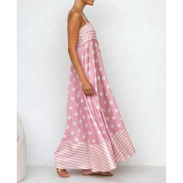 Stylish Women Floral Maxi Cami Dress for Summer Fun