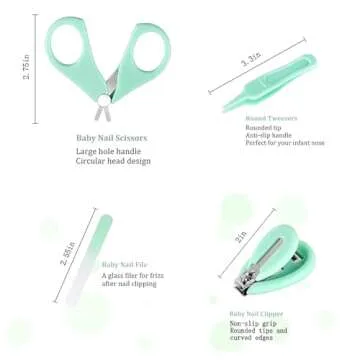 Baby Nail Trimmer Electric-12 in 1 Baby Nail Clippers Safe Baby Nail File Kit with a Nail Clipper, Scissor, Tweezers, and Nail Files