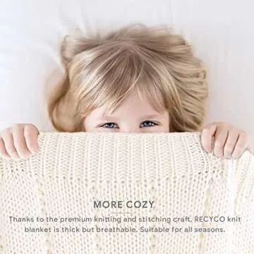 Soft Warm Cable Knit Throw Blanket for Bed and Couch