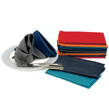 Ruvanti Cloth Napkins Set of 12, 18x18 Soft Durable Washable Napkins