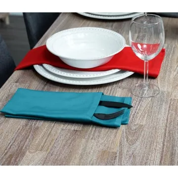 Ruvanti Cloth Napkins Set of 12, 18x18 Soft Durable Washable Napkins