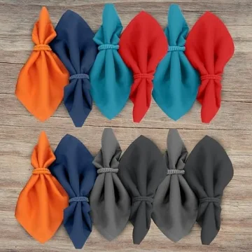 Ruvanti Cloth Napkins Set of 12, 18x18 Soft Durable Washable Napkins