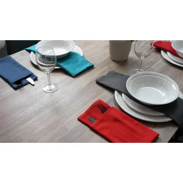 Ruvanti Cloth Napkins Set of 12, 18x18 Soft Durable Washable Napkins