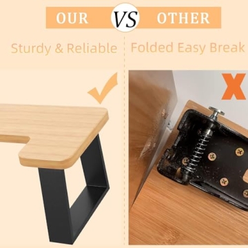 VOTZAAQ 7.8'' Wooden Metal Poop Stool with Non-Slip Pads