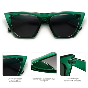 SOJOS Trendy Oversized Cateye Polarized Sunglasses for Women