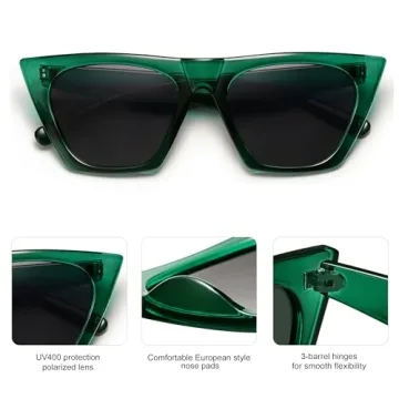 SOJOS Trendy Oversized Cateye Polarized Sunglasses for Women