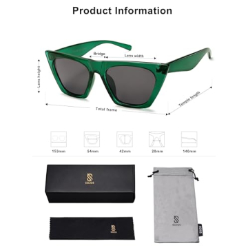 SOJOS Trendy Oversized Cateye Polarized Sunglasses for Women