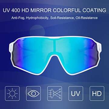 ROCKBROS Polarized Sunglasses UV Protection for Women Men Cycling Sunglasses