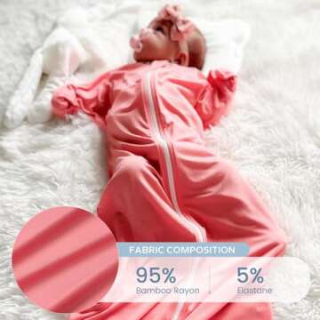 ZIGJOY Shark-Fin Transition Swaddle - 0.5 Tog Rayon Made from Bamboo Sleep Sack Transitional Swaddle...