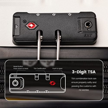 GinzaTravel Luggage Sets 3 Piece - Lightweight & Stylish