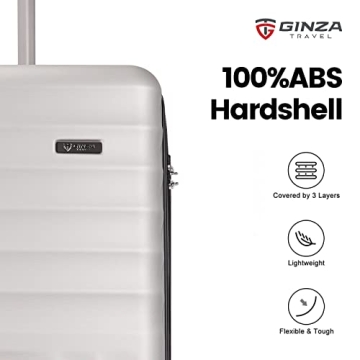 GinzaTravel Luggage Sets 3 Piece - Lightweight & Stylish