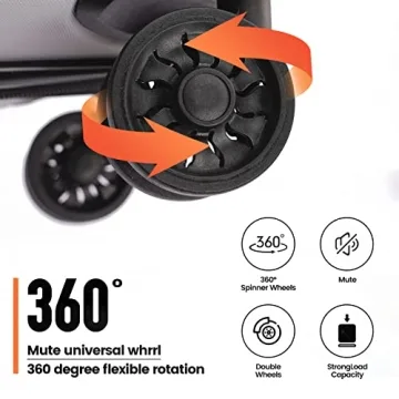 GinzaTravel Luggage Sets 3 Piece - Lightweight & Stylish