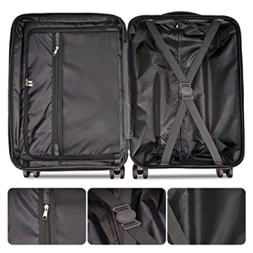 GinzaTravel Luggage Sets 3 Piece - Lightweight & Stylish