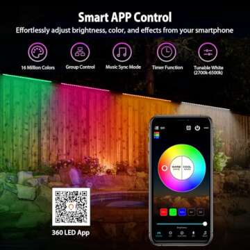 Landscapestation Smart LED Wall Washer Light with APP Control, 168W RGBCW Wall Washing Fixture with Dimmable & Timing Function, Wall Wash Light for Indoor & Outdoor Lighting, 100-277VAC