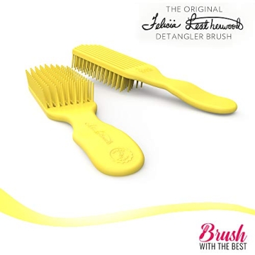 Yellow Detangler Brush - Painless Detangling for All Hair Types