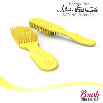 Yellow Detangler Brush - Painless Detangling for All Hair Types