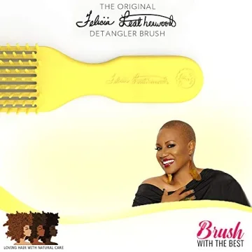 Yellow Detangler Brush - Painless Detangling for All Hair Types