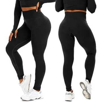 CFR High Waist Yoga Pants for Active Women in Black M