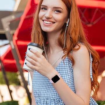 6 Pack Slim Thin Lace Hollow-out Silicone Bands Compatible with Apple Watch 38mm 40mm 41mm 42mm 44mm 45mm 46mm 49mm Women, Breathable Sport Strap for iWatch Series 10/9/8/7/6/5/4/3/2/1 Ultra SE