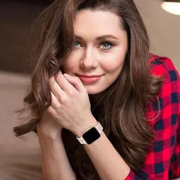 6 Pack Slim Thin Lace Hollow-out Silicone Bands Compatible with Apple Watch 38mm 40mm 41mm 42mm 44mm 45mm 46mm 49mm Women, Breathable Sport Strap for iWatch Series 10/9/8/7/6/5/4/3/2/1 Ultra SE