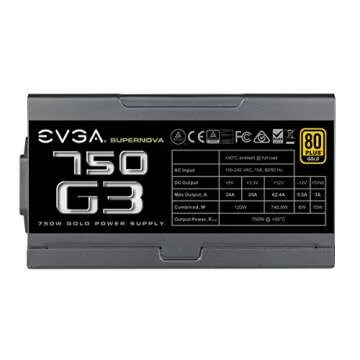 EVGA 750 G3 Super Nova Power Supply 750W 80 Plus Gold