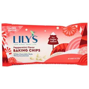 LILYS CHOCOLATE Peppermint Flavor Baking Chips, 9 OZ