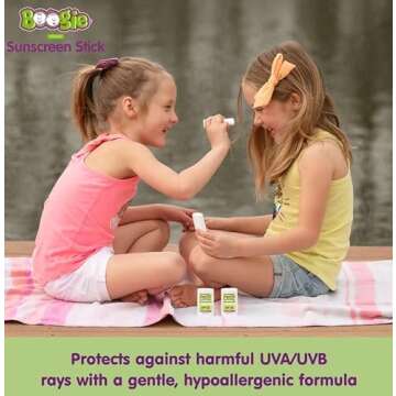 Baby Sunscreen Stick by Boogie, Mineral Sunscreen SPF 50, Travel Size Sunblock for Kids, FSA/HSA Eligible, Zinc Oxide, Water Resistant, Vegan, Fragrance Free, Pack of 2