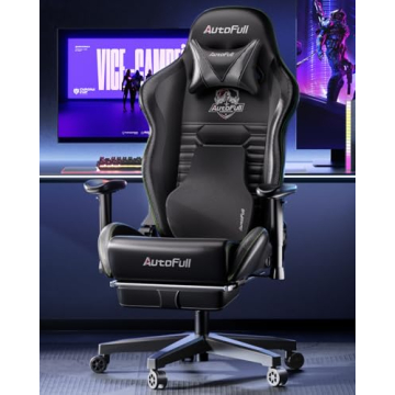 AutoFull Gaming Chair with Ergonomic Lumbar Support