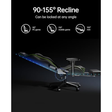 AutoFull Gaming Chair with Ergonomic Lumbar Support