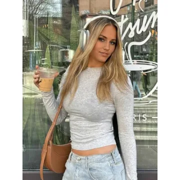 Stylish Abonlen Long Sleeve Basic Tees for Women