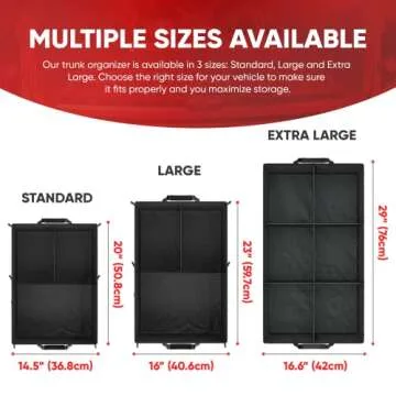 FORTEM Car Trunk Organizer, Collapsible Multi Compartment SUV Organizer, Foldable Storage for Car Accessories for Women Men, 600D Oxford, Non Slip Bottom, Securing Straps, Soft Cover (85L)