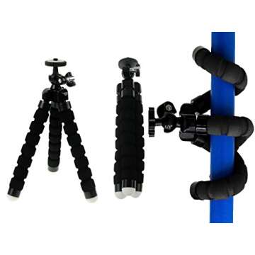 Acuvar 6.5“ inch Bendable Tripod for Small Digital Cameras with eCostConnection Microfiber Cloth