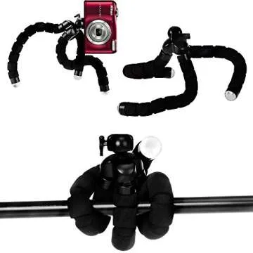 Acuvar 6.5“ inch Bendable Tripod for Small Digital Cameras with eCostConnection Microfiber Cloth