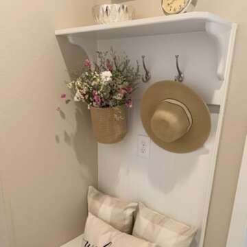 HUAESIN Natural Dried Flowers Bouquet Dried Cotton Stem Lover Grass Gypsophila Myosotis Sylvatica Farmhouse Artificial Flowers for Filler Floral Arrangement DIY Home Party Decor