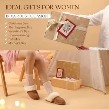Cozy HHUQ Slippers and Socks Gift Set for Women
