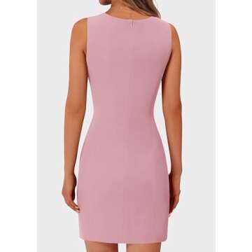 PRETTYGARDEN Women's Formal Dresses Summer 2025 Business Sleeveless Button Down Short Dress Elegant ...