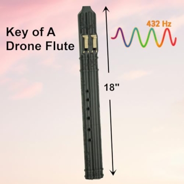 BaFlute Native American Style Drone Flute Key of A 432hz, Double Chamber Drone Flute, 3D Printed, Bl...