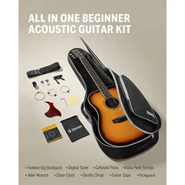 Donner Acoustic Guitar Bundle for Beginners - Full Kit