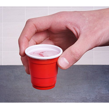 TashiBox Mini Red Shot Glasses 2.5 Oz - 200 Count