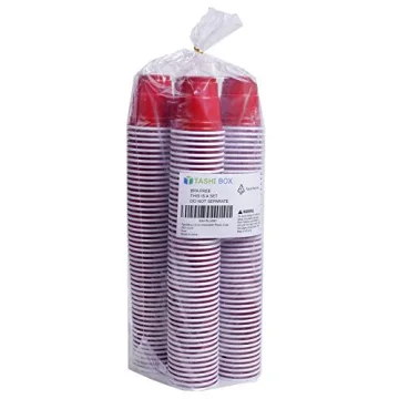 TashiBox Mini Red Shot Glasses 2.5 Oz - 200 Count