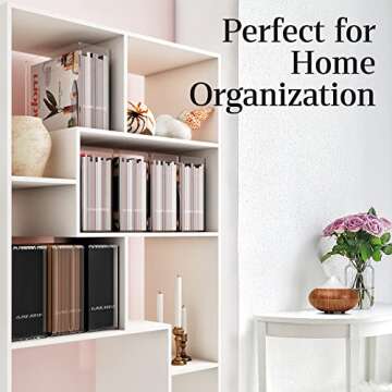 CLASSIC ACRYLIC File Organizer for Desk - A Slim Acrylic Storage Box with Handles is great for Office Organization - This Modern Acrylic Magazine Holder makes a Great Gift for Home/Work Space