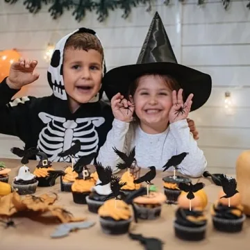 Black Crow Cupcake Toppers for Halloween & Birthday Parties