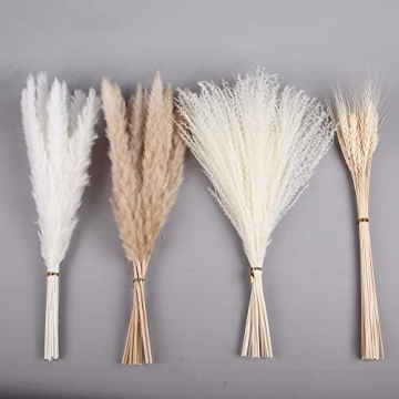 Prikpont Pampas Grass Decorative Set 35PCS 17.5'' Dried Flowers