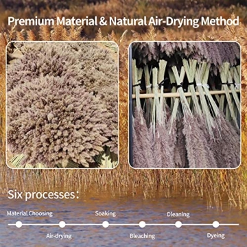 Prikpont Pampas Grass Decorative Set 35PCS 17.5'' Dried Flowers