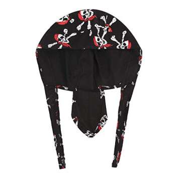 Cotton Skull Cap, Unisex Bandana Hat Pirate Headscarf Sports Headwear Sun UV Protection Cycling Bandana Running Beanie Bike Motorcycle Under Helmet Liner