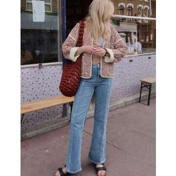 Yimoon Cropped Floral Puffer Jacket for Women