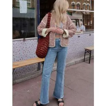 Yimoon Cropped Floral Puffer Jacket for Women