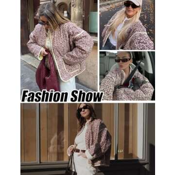 Yimoon Cropped Floral Puffer Jacket for Women