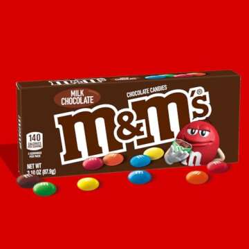 M&M'S Milk Chocolate Candy Movie Theater Box, 3.10 Ounce (Pack of 12)